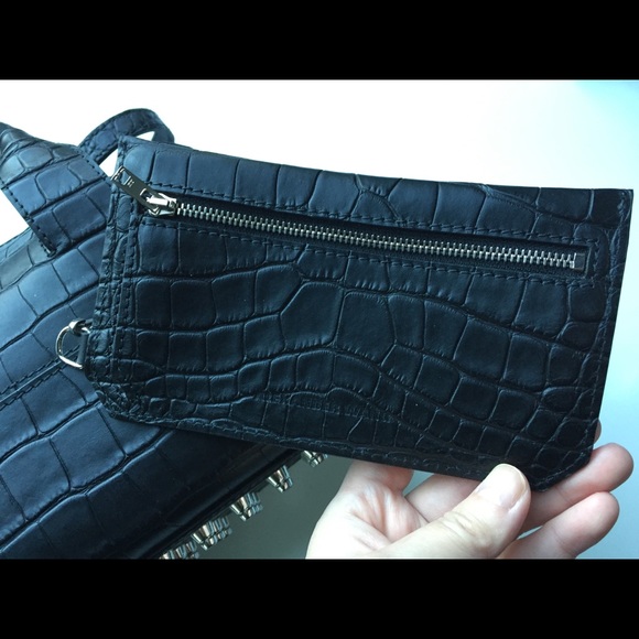 Alexander Wang Rogue Satchel Bag Black Croc - Picture 5 of 8